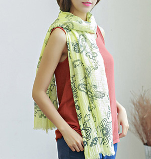Wholesale cotton silk fabric scarf