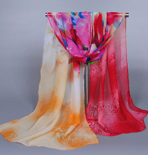 Wholesale purple chiffon scarf