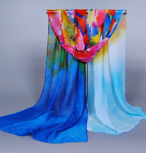 Wholesale purple chiffon scarf