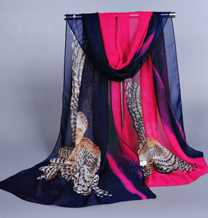 Owl chiffon scarf wholesale