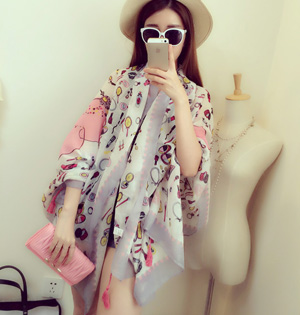 Wholesale cotton twill scarf fringed shawl