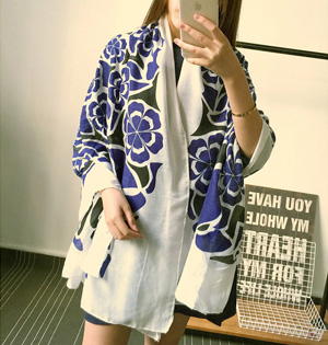 Wholesale white cotton scarf