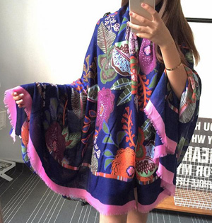 Wholesale fringed scarf cotton twill