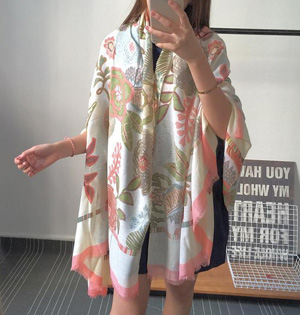 Wholesale fringed scarf cotton twill