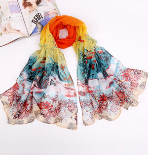 Wholesale long viscose linen scarf