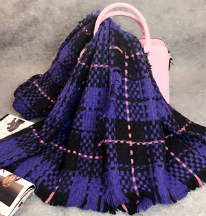 Wholesale plaid cashmere shawl