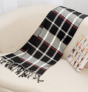 Wholesale plaid cashmere scarf