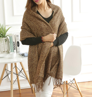 Wholesale fringed cashmere scarf women