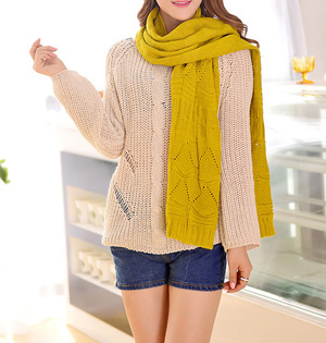 Wholesale wool knitted scarf