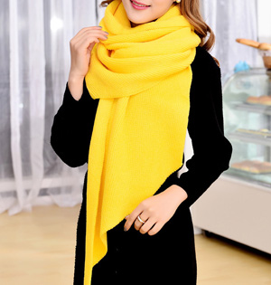 Wholesale wool knit triangle scarf