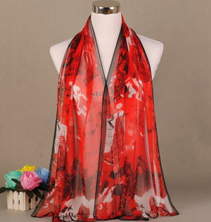 Wholesale georgette printed scarf