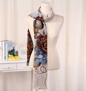 Wholesale rose viscose scarf