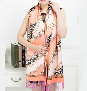 Digital print silk fabric scarf