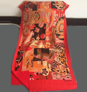 Warm scarf machine embroidery design