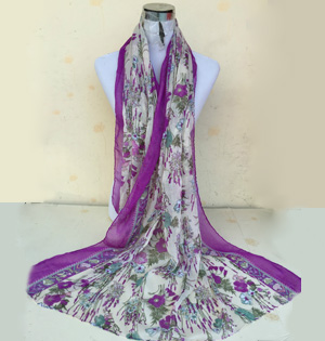 Floral viscose scarf wholesale