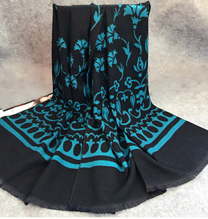 Women fringed cashmere scarf wholesale
