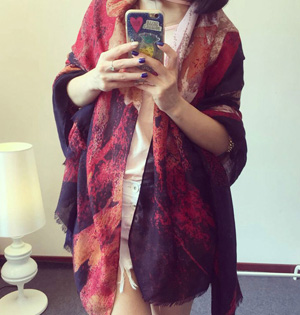 Wholesale rose cotton shawl