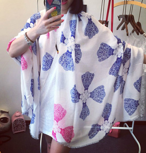 Wholesale silk cotton long scarf