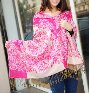 Canada cashmere floral scarf