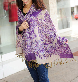 Canada cashmere floral scarf