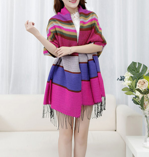 Wholesale striped cashmere scarf