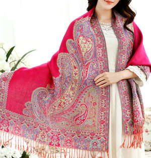 Wholesale cashmere jacquard scarf