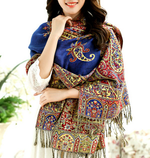 Wholesale jacquard knitted scarf