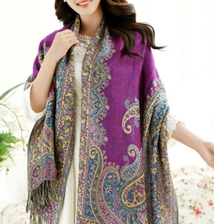 Wholesale jacquard knitted scarf