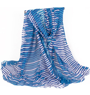 Wholesale viscose striped colorful scarf