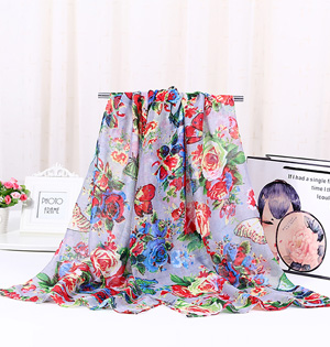 Wholesale viscose floral print scarf