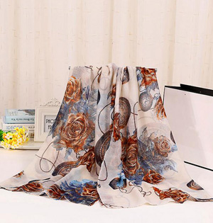 Wholesale rose viscose scarf