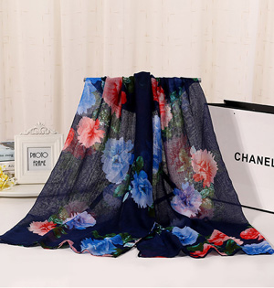 Wholesale viscose cotton blend fabric scarf