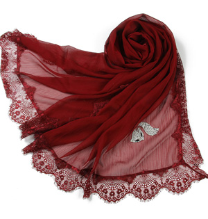Wholesale silk lace scarf