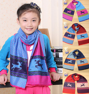 Kids fringed cashmere scarf wholesale