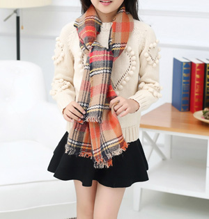 Long cashmere scarf for kids