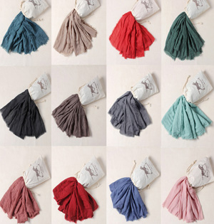 Wholesale cotton silk scarf long