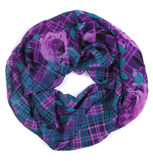 Wholesale floral chiffon twist scarf