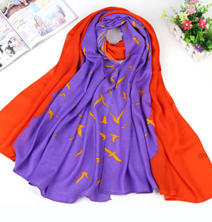 Wholesale cotton twill satin scarf