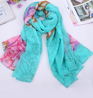 Chiffon silk scarf for sale