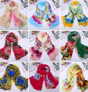 Chiffon silk scarf for sale