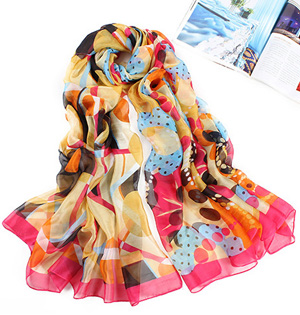 Wholesale patterned silk scarves