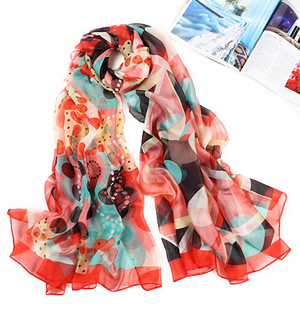 Wholesale patterned silk scarves