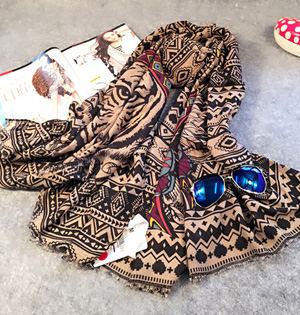 Wholesale viscose animal print scarf