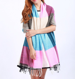 Wholesale cashmere plaid scarf