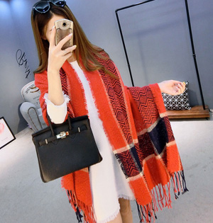 Wholesale cashmere fringed scarf