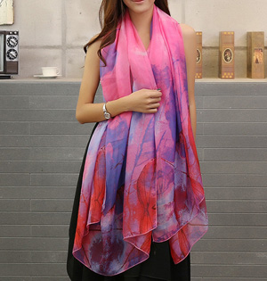 Handmade silk scarf shawl