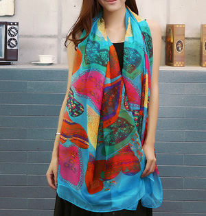 Handmade silk scarf shawl