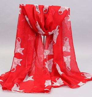 Wholesale animal print neck scarf