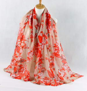 Wholesale viscose flower print scarf