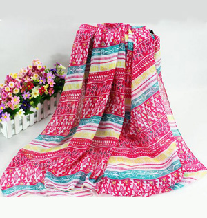 Wholesale patterned viscose scarf